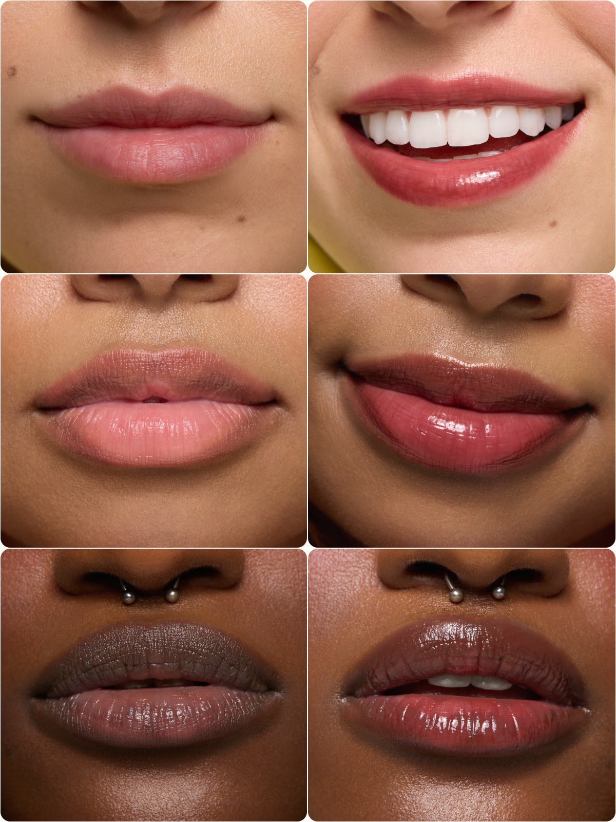 Plumptuous Lip Jelly in Cherry Cola - bare lips versus lips with color. #color_Cherry Cola Refill