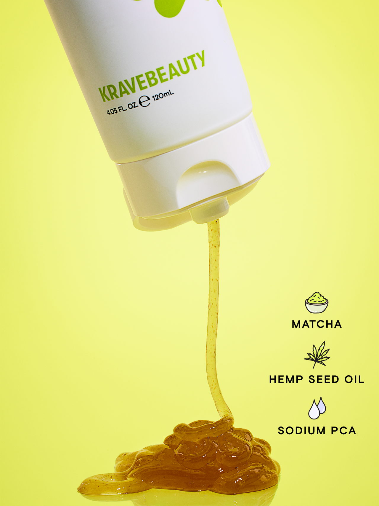 Matcha Hemp Hydrating Cleanser - Key ingredients are matcha, hemp seed oil, and sodium PCA.