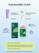 Sustainability guide of Kale-Lalu-yAHA, Matcha Hemp Hydrating Cleanser, and Makeup Rewind. 