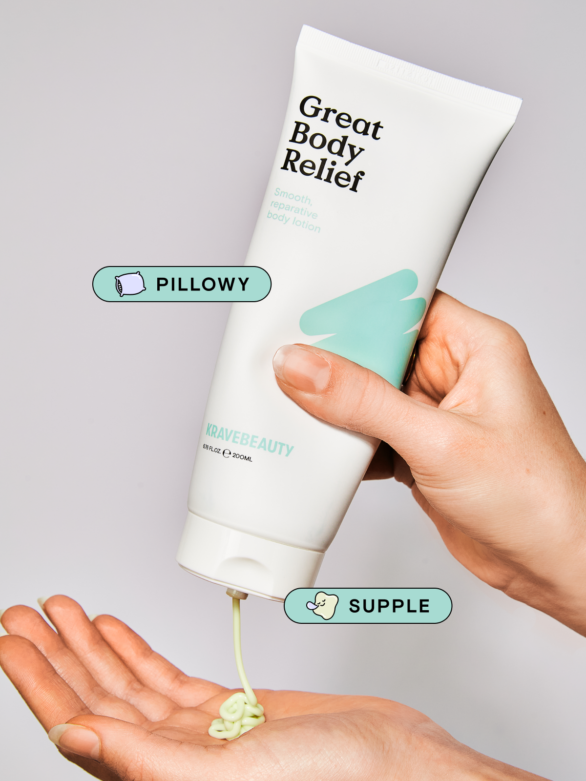 Great Body Relief has a pillowy and supple texture.