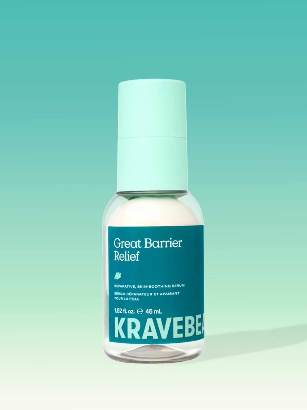 Kravebea bottle of Great Barrier Relief on a teal background