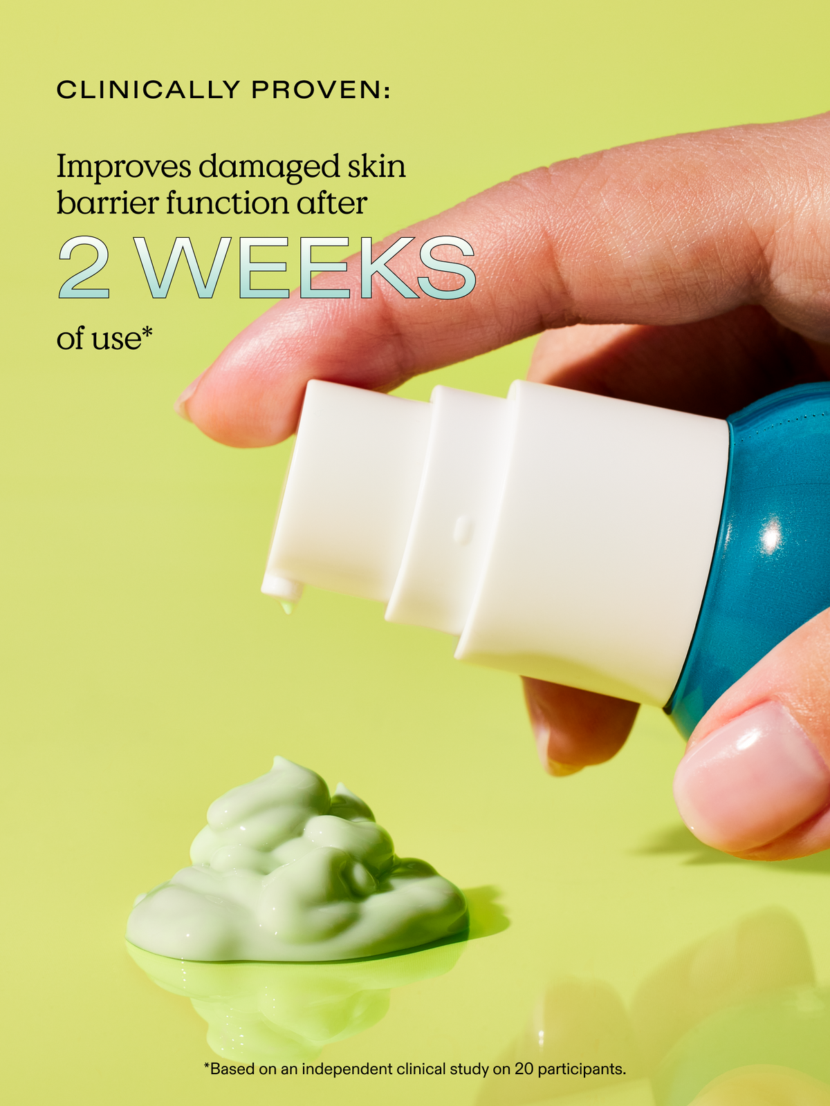 Clinically proven: Improves damaged skin barrier function after 2 weeks of use. Based on an independent clinical study on 20 participants.