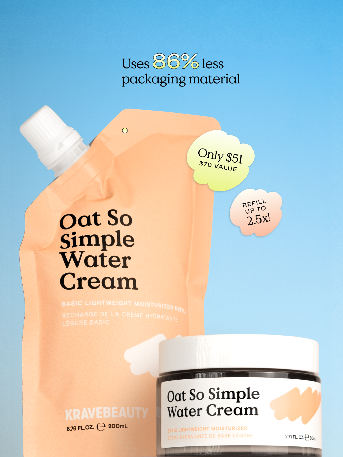 Oat So Simple Water Cream Refill Pouch
