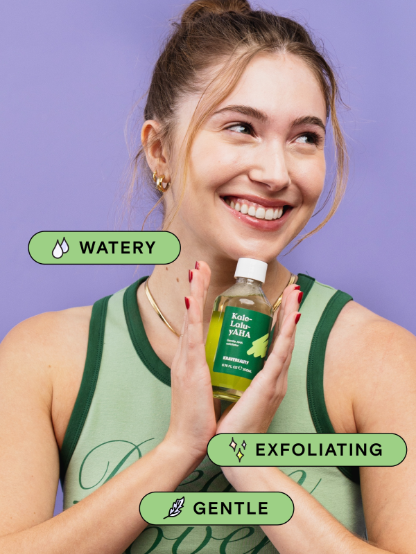 Kale-Lalu-yAHA is watery, exfoliating, and gentle.