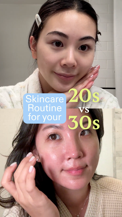 Skincare routine for your 20s vs. your 30s