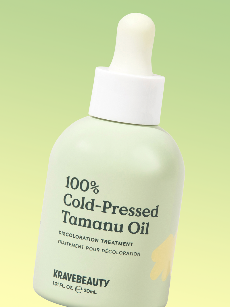 100% Cold-Pressed Tamanu Oil Bottle